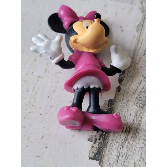Minnie Mouse Disney pink mini toy figure happy bow - Picture 3 of 4